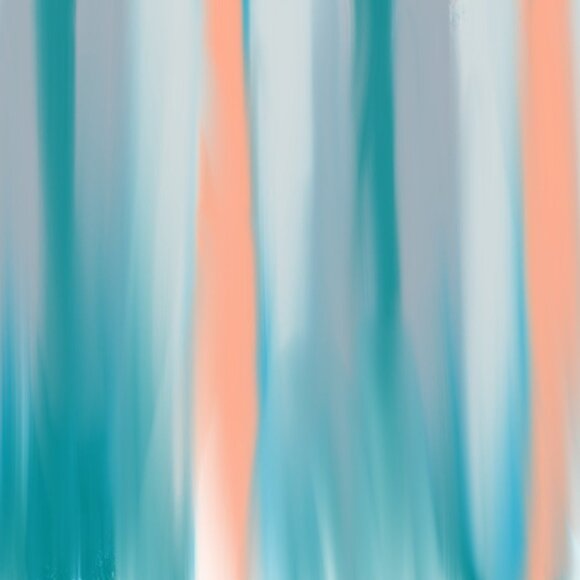 Blue and Peach Absract Art | Modern Wall Art Decor | Minimalist Digital Prints - Picture 3 of 4